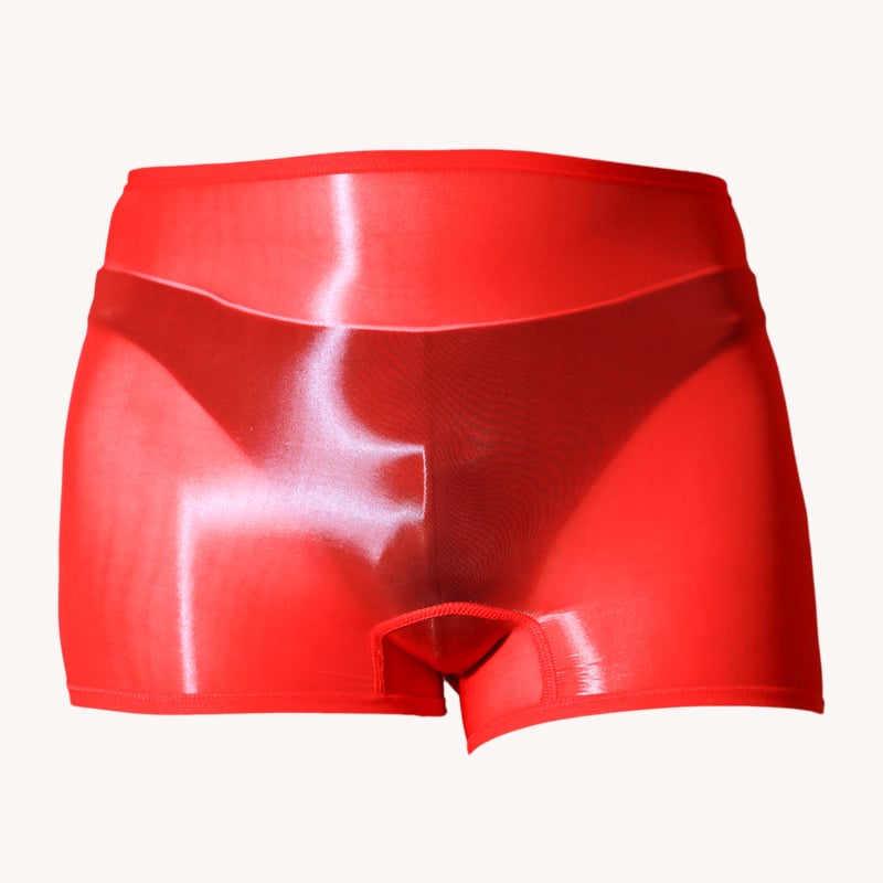 Boxer bărbați talie înaltă, respirabili, din nailon, căptușeală inghinală din spandex, țesătură simplă