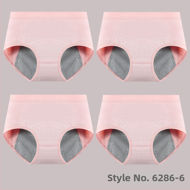 Vaikams skirtos medvilninės menstruacijų kelnaitės, aukštas liemuo, be siūlių, pagrindinis audinys 95% medvilnė, intarpas 100% medvilnė