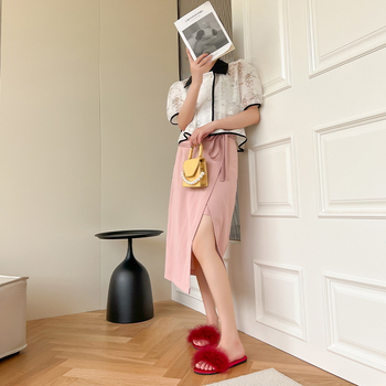 Sieviešu kāzu iekšējās čības ar zīda augšdaļu, PVC zole, korejiešu stils, piemērots vasaras un rudens sezonai, zolītes biezums zem 1,5 cm