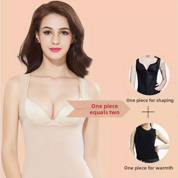 Sieviešu termālais top bez piedurknēm ar zemāku kakla līniju, flīsa odere, divslāņu, barošanai, slaids piegriezums