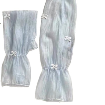 Женски UV предпазни ръкави от чифон - елегантен сладък селски стил, пролет 2025