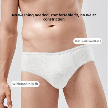 Hans ühekordsed meeste aluspüksid – peamine materjal: nailon; kirkšnies vooder: spandeks; madal talje; stiil: C-tüüp/ne nähtamatu; sobib kõigile aastaaegadele; pakk sisaldab 5 paari kotis