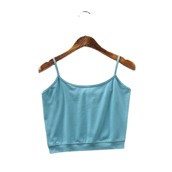 Damski cami top s tankim trakama, korejski stil, uski kroj, kratka ljetna majica 2025