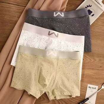 Παιδικά μποξέρ από 100% βαμβάκι, μεσαία μέση, σχέδιο κυματισμού, 90–95% βαμβάκι, αναπνεόμενα, γρήγορο στέγνωμα