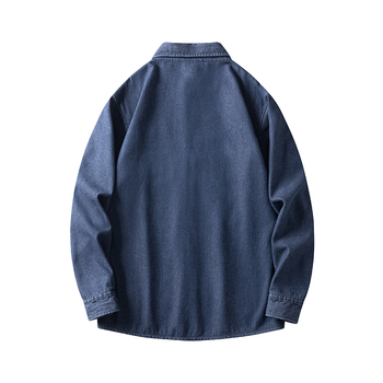 Muška košulja od pamuka s fleece podstavom, dugi rukavi, ovratnik s klopom, džepovi, opušten kroj