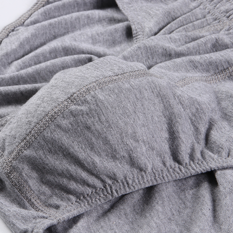 Férfi lélegző pamut alsónemű, középmagas derék, kötött, egyszínű