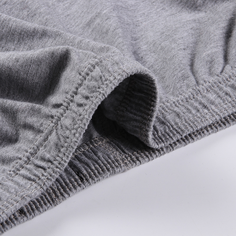 Férfi lélegző pamut alsónemű, középmagas derék, kötött, egyszínű