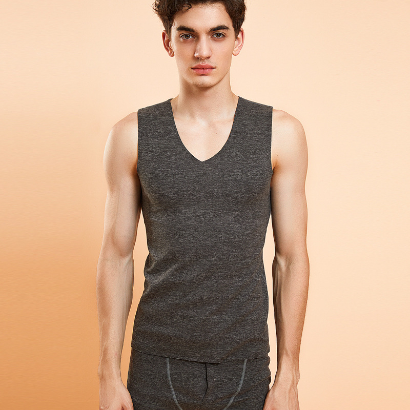 Unisex topla kašmir vest s kružnim izrezom, bez rukava, debela tkanina