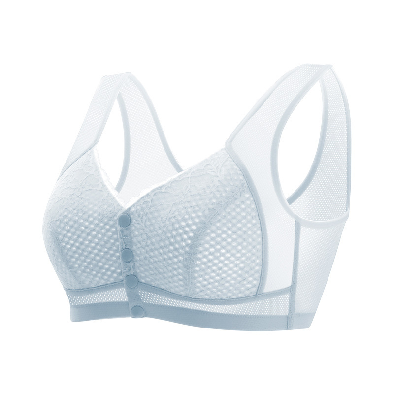 Vestu stiliaus liemenėlė su nėriniais (ultra plonas formuojamas kaušelis, kvėpuojantis nailonas, priekinis užsegimas)