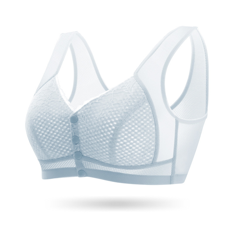 Vestu stiliaus liemenėlė su nėriniais (ultra plonas formuojamas kaušelis, kvėpuojantis nailonas, priekinis užsegimas)