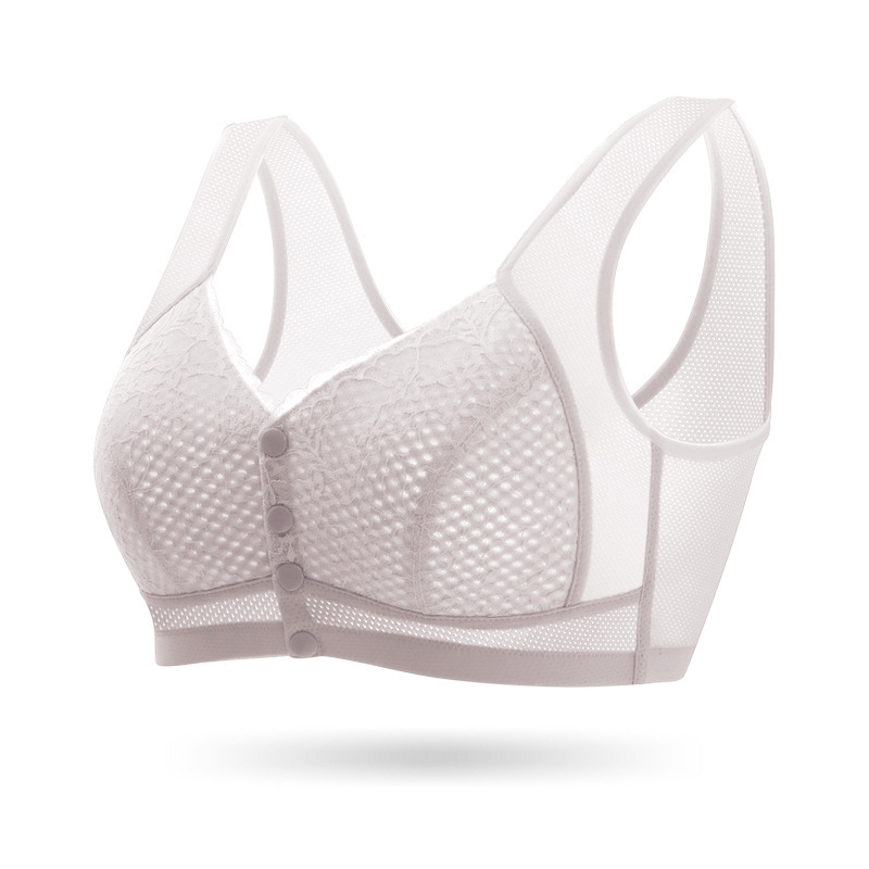 Vestu stiliaus liemenėlė su nėriniais (ultra plonas formuojamas kaušelis, kvėpuojantis nailonas, priekinis užsegimas)