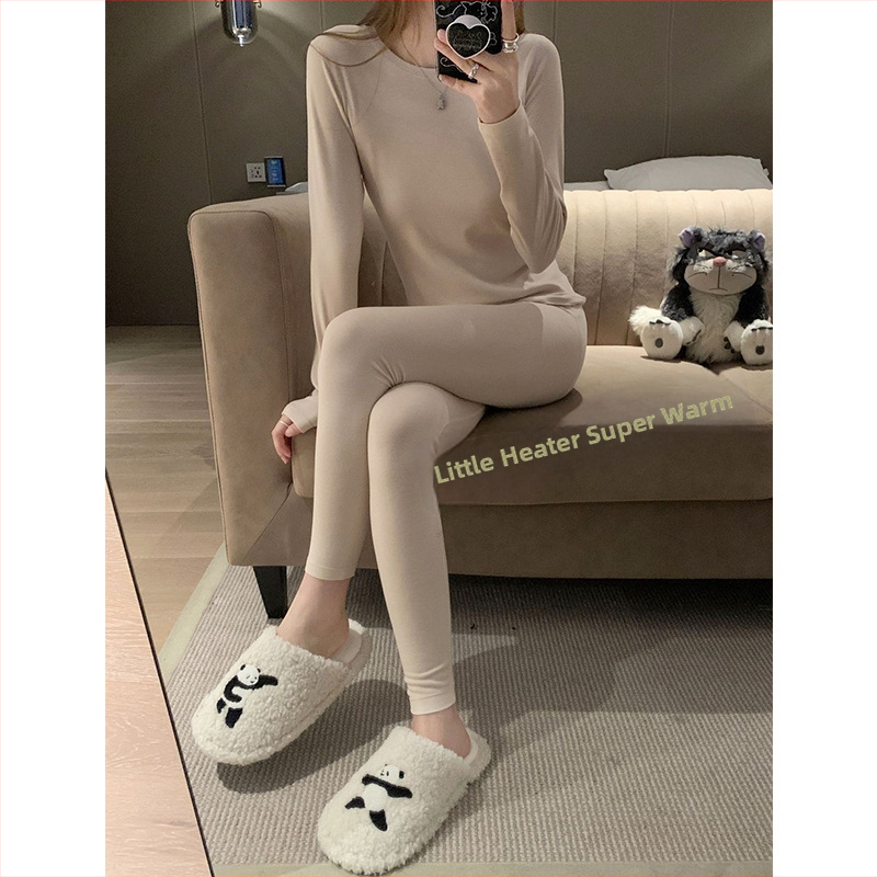 Унисекс термален комплект от две части – топ с дълъг ръкав и панталони, средно тежък плат, Liser + вискоза, 44% акрил, 11% еластан