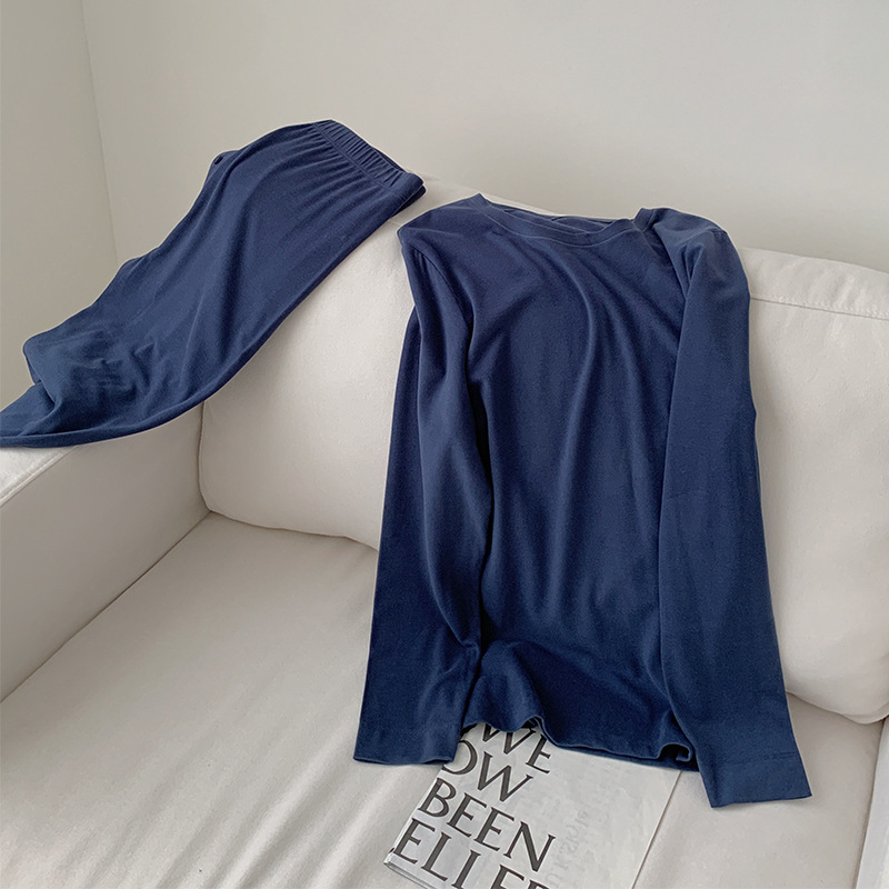 Унисекс термален комплект от две части – топ с дълъг ръкав и панталони, средно тежък плат, Liser + вискоза, 44% акрил, 11% еластан