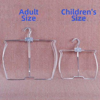 Maudymosi kostiumėlių ir apatinių drabužių ekspozicijos stovas – metalinis pakabų laikiklis, nerūdijančio plieno rėmas, lengvas prabangos stilius, skirtas pakaboms, kelnioms ir kaklaraiščių laikymui