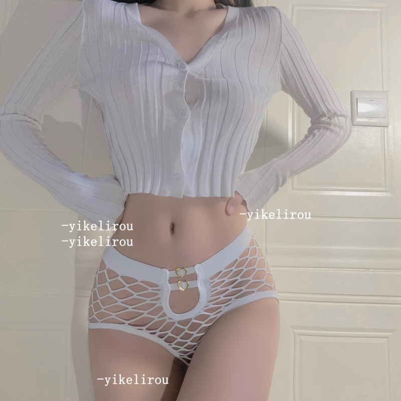 Найлонови безшевни дамски бикини със средна талия и мрежеста тъкан, дишащи, памучна чатала