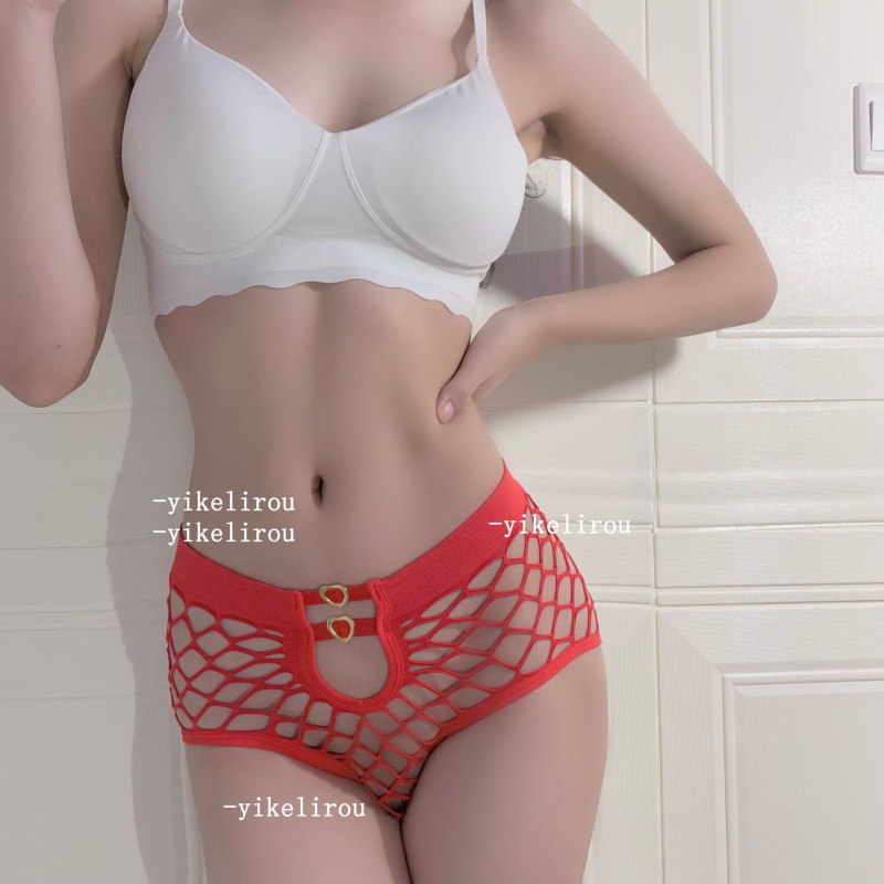 Найлонови безшевни дамски бикини със средна талия и мрежеста тъкан, дишащи, памучна чатала