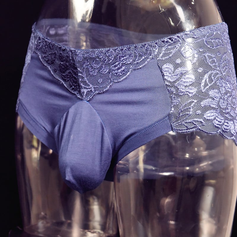 Vyriškos kvėpuojančios nėrinių apatinių kelnaičių su U formos kišene, pagrindinis audinys: medvilnė 90–95%, įdėklas: medvilnė