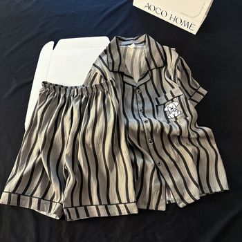 Muški pidžama set: Cloud Cotton, kratki rukavi, šorcevi, lagana tkanina, pogodno za proljeće, ljeto i jesen