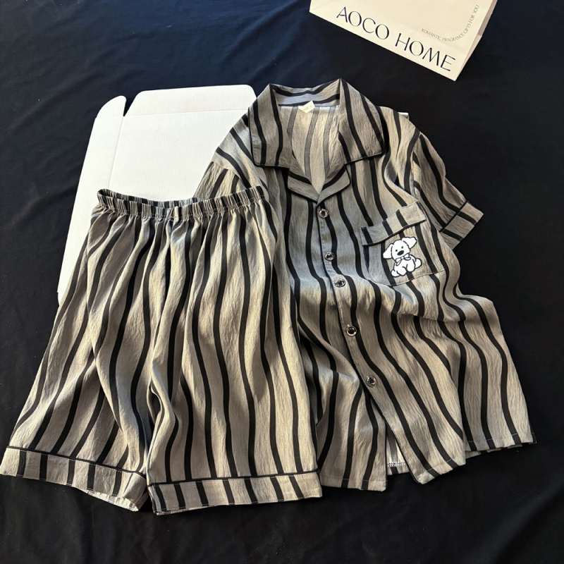 Muški pidžama set: Cloud Cotton, kratki rukavi, šorcevi, lagana tkanina, pogodno za proljeće, ljeto i jesen