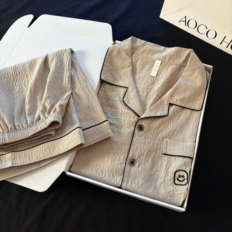 Muški pidžama set: Cloud Cotton, kratki rukavi, šorcevi, lagana tkanina, pogodno za proljeće, ljeto i jesen