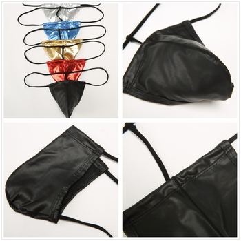 Vyrų nailoniniai tanga su iškirptu dizainu, žemas juosmuo, kvėpuojančios