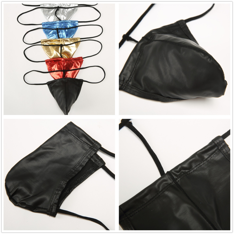 Vyrų nailoniniai tanga su iškirptu dizainu, žemas juosmuo, kvėpuojančios