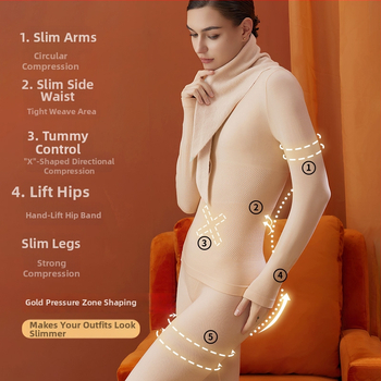 Sieviešu neilona termālais komplekts, ekstra biezs audums, augsta josta, ķermeņa formas, vidēja siltuma