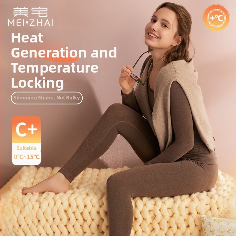 Sieviešu neilona termālais komplekts, ekstra biezs audums, augsta josta, ķermeņa formas, vidēja siltuma