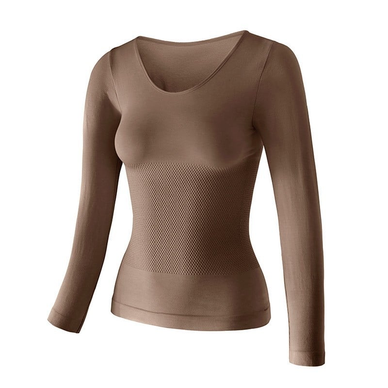 Sieviešu neilona termālais komplekts, ekstra biezs audums, augsta josta, ķermeņa formas, vidēja siltuma