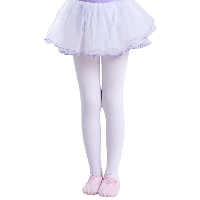 Dječje bijele pantyhose za ples za djevojčice, čarape za plesnu vježbu, zaštita od prozirnosti
