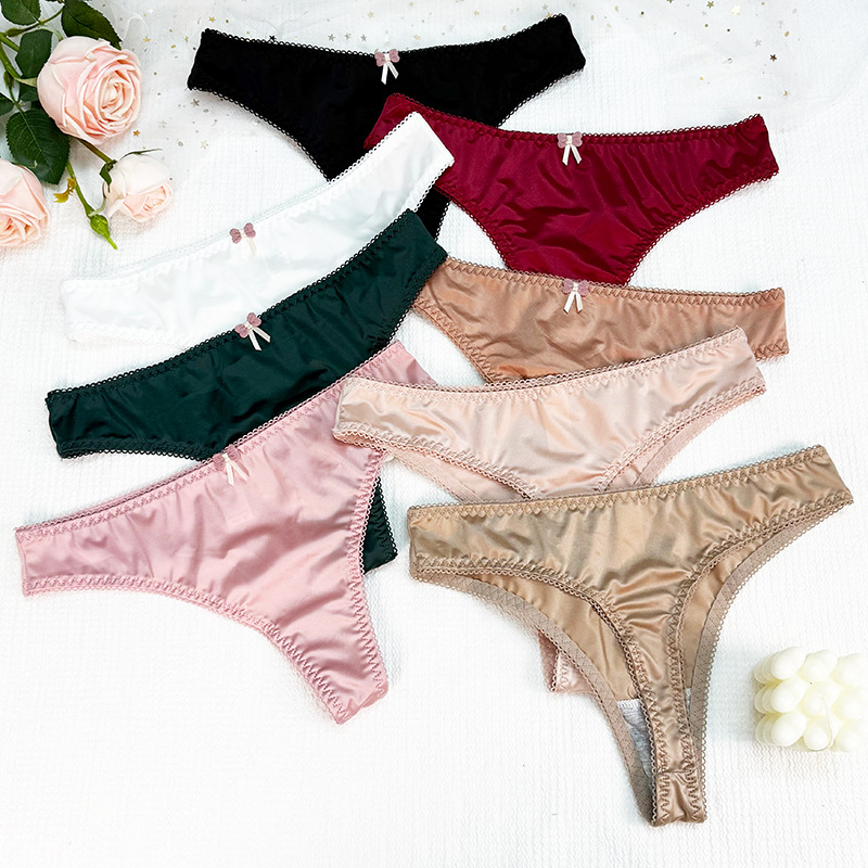 Nailoninės tangos kelnaitės, kvėpuojančios, greitai džiūstantys, žemas liemuo, medvilnės įdėklas