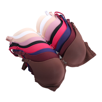 Безшевен сутиен с глянцева повърхност, японски стил, чашки 3/4, подвижни двойни презрамки