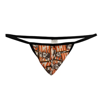 Thong din bumbac pentru bărbați, talie joasă, căptușeală din bumbac între picioare, 90–95% conținut de bumbac