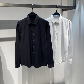 Muška zimska košulja s brušenim velurom, slim-fit kroj, rever lapel, dugi rukavi, 65% pamuk, otpornost na nabore