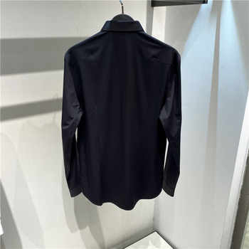 Muška zimska košulja s brušenim velurom, slim-fit kroj, rever lapel, dugi rukavi, 65% pamuk, otpornost na nabore