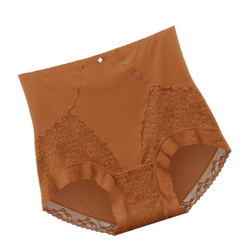 Δαντελένια γυναικεία εσώρουχα με ψηλή μέση, έλεγχο κοιλιάς και ανύψωση γλουτών; πλεκτή δαντέλα από νάιλον, επένδυση καβάλου από βισκόζη, νήμα 31–40d