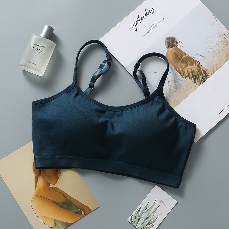 Памучен безжичен бюстгъртник без презрамки, тръбичка с вградени подплънки, дантела, U-гръб