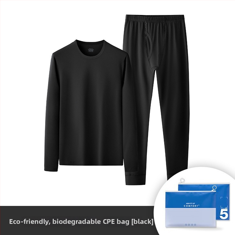 Vīriešu termālais apakšveļas komplekts no kokvilnas-modāla maisījuma rudens-ziema, vienslāņa audums 161–180 g/m², mērena siltuma