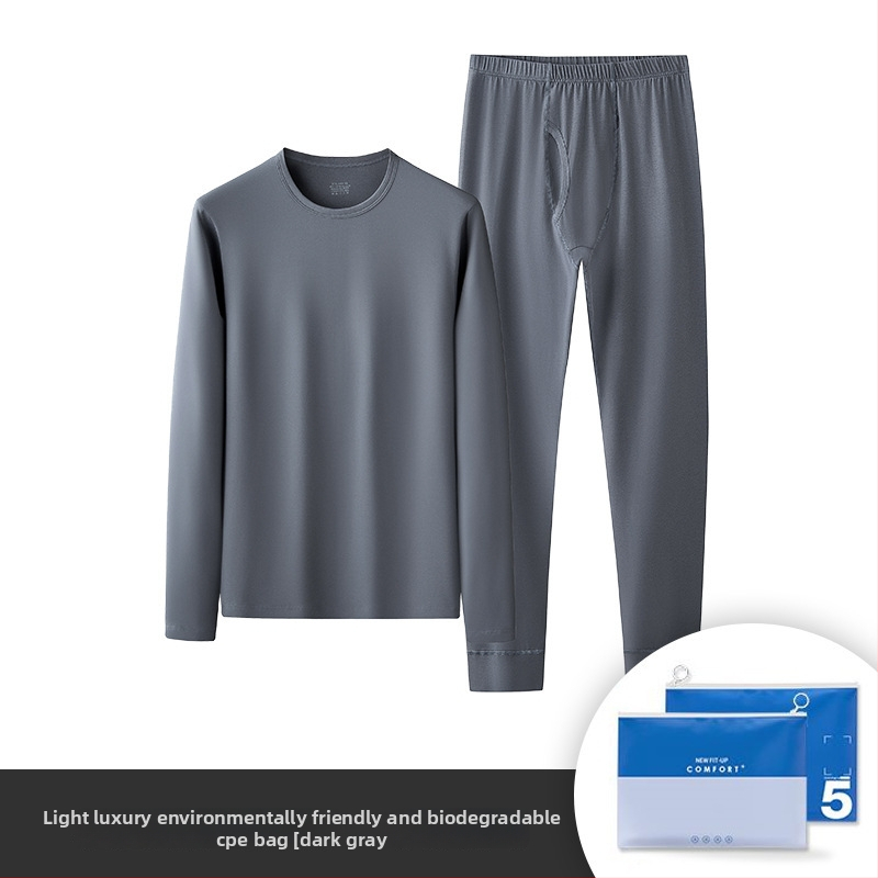 Vīriešu termālais apakšveļas komplekts no kokvilnas-modāla maisījuma rudens-ziema, vienslāņa audums 161–180 g/m², mērena siltuma