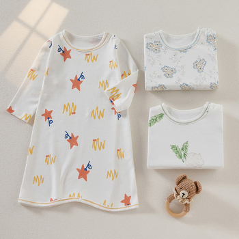 Kūdikio viengabalis miego drabužiai iš 100% medvilnės, korėjietiško stiliaus, naujagimiams, visiems sezonams