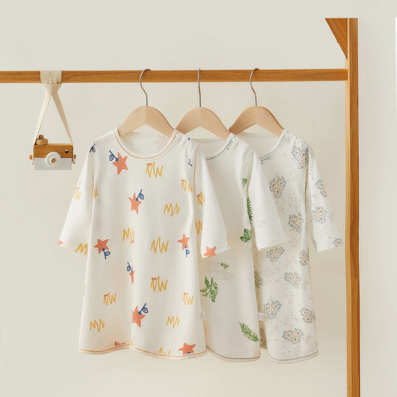 Kūdikio viengabalis miego drabužiai iš 100% medvilnės, korėjietiško stiliaus, naujagimiams, visiems sezonams