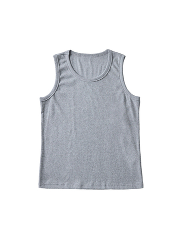 Férfi ujjatlan T-shirt mellény, karcsúsított fazon, minta Solid, anyag: pamutkeverék (96% pamut), Nyár 2025