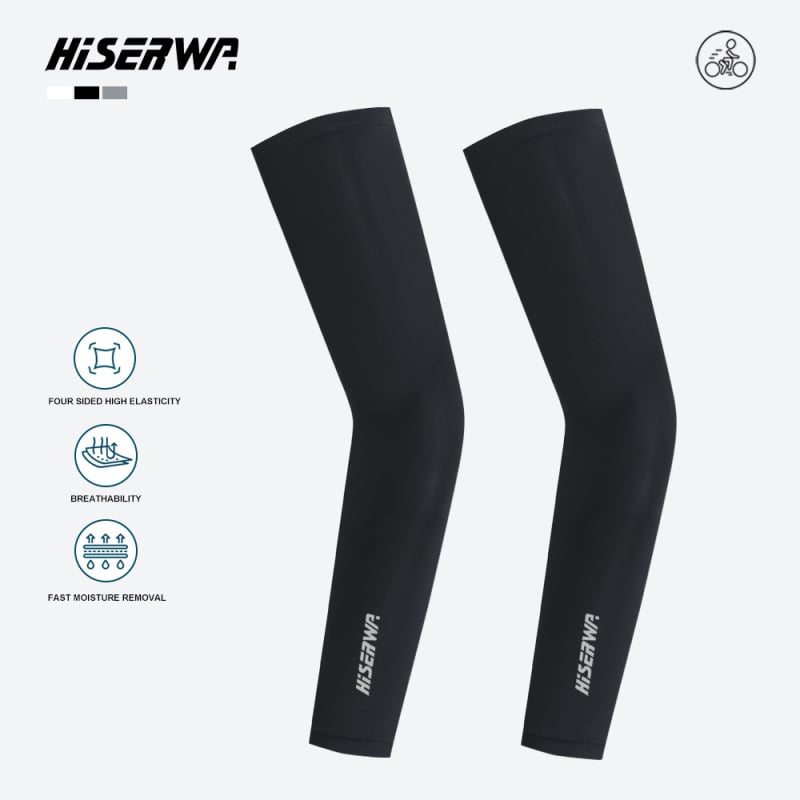 Išorinis rankų rankovė iš ice silk spandex, nailoninis audinys, UV apsauga, vėsinantis efektas, tinka važiavimui dviračiu ir lauko sportams