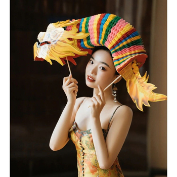 Сватбен фотопроп: хартиен дракон за танц на дракон, марка Yisheng; опаковка: OPP пакет; материал: хартия; предназначение: сватба