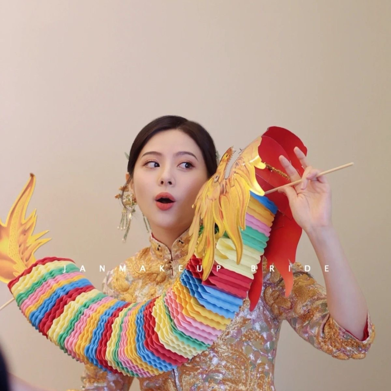 Сватбен фотопроп: хартиен дракон за танц на дракон, марка Yisheng; опаковка: OPP пакет; материал: хартия; предназначение: сватба