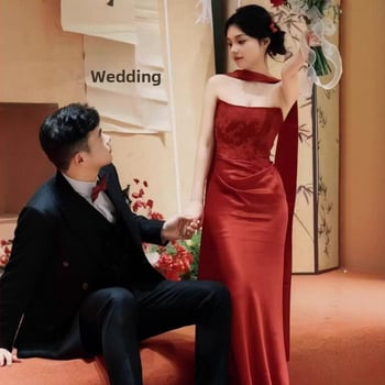 Vakarinė suknelė be peties, ilga, liemens viduryje, 2025 ruduo