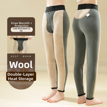 Fűtő nadrág fleece-beléssel (két rétegű; extra vastag 501–600 g/m²; 50–70% gyapjú; szélálló)