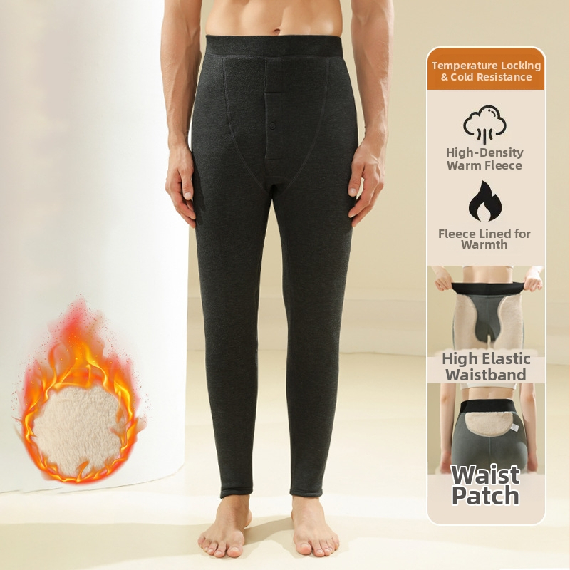 Fűtő nadrág fleece-beléssel (két rétegű; extra vastag 501–600 g/m²; 50–70% gyapjú; szélálló)