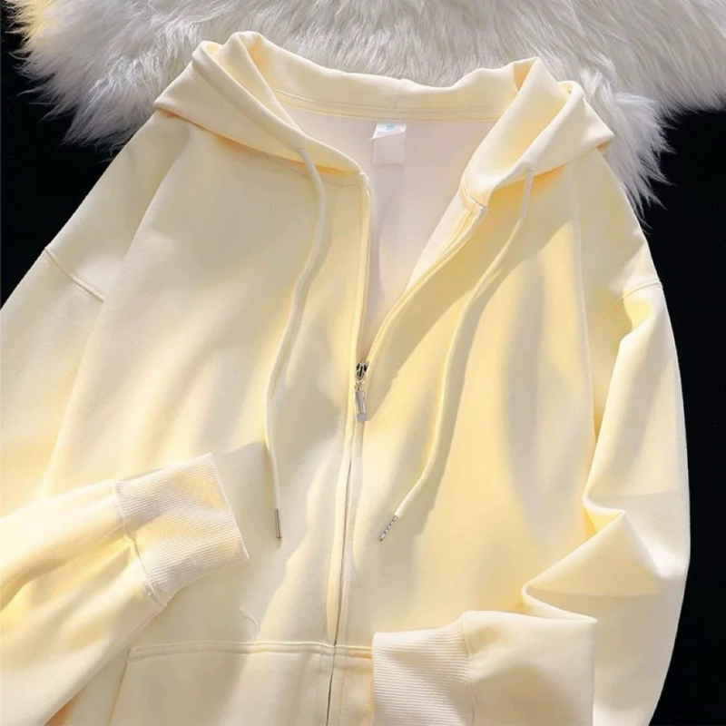 Ženski corduroy kardigan na zip s kapuljom, srednja duljina, proljeće 2023, mješavina rabbit fur (<30%), sekundarna tkanina Other