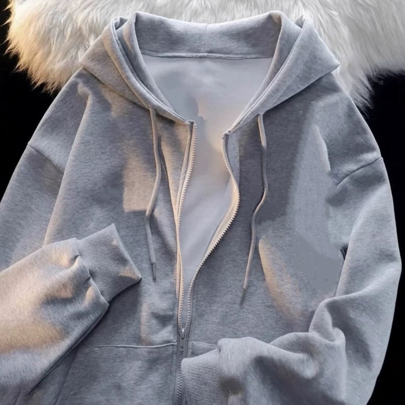 Ženski corduroy kardigan na zip s kapuljom, srednja duljina, proljeće 2023, mješavina rabbit fur (<30%), sekundarna tkanina Other